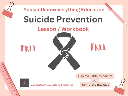 Suicide prevention free PSHE lesson workbook resource 2026 RSHE Guidance Mental health
