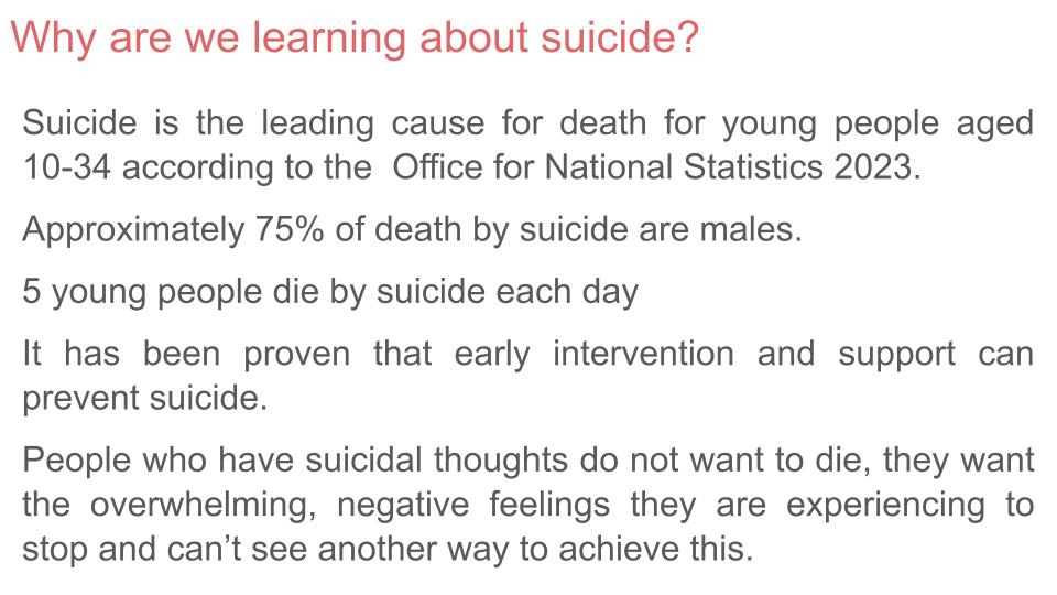Suicide prevention free PSHE lesson workbook resource 2026 RSHE Guidance Mental health