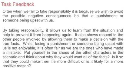 Taking Responsibility