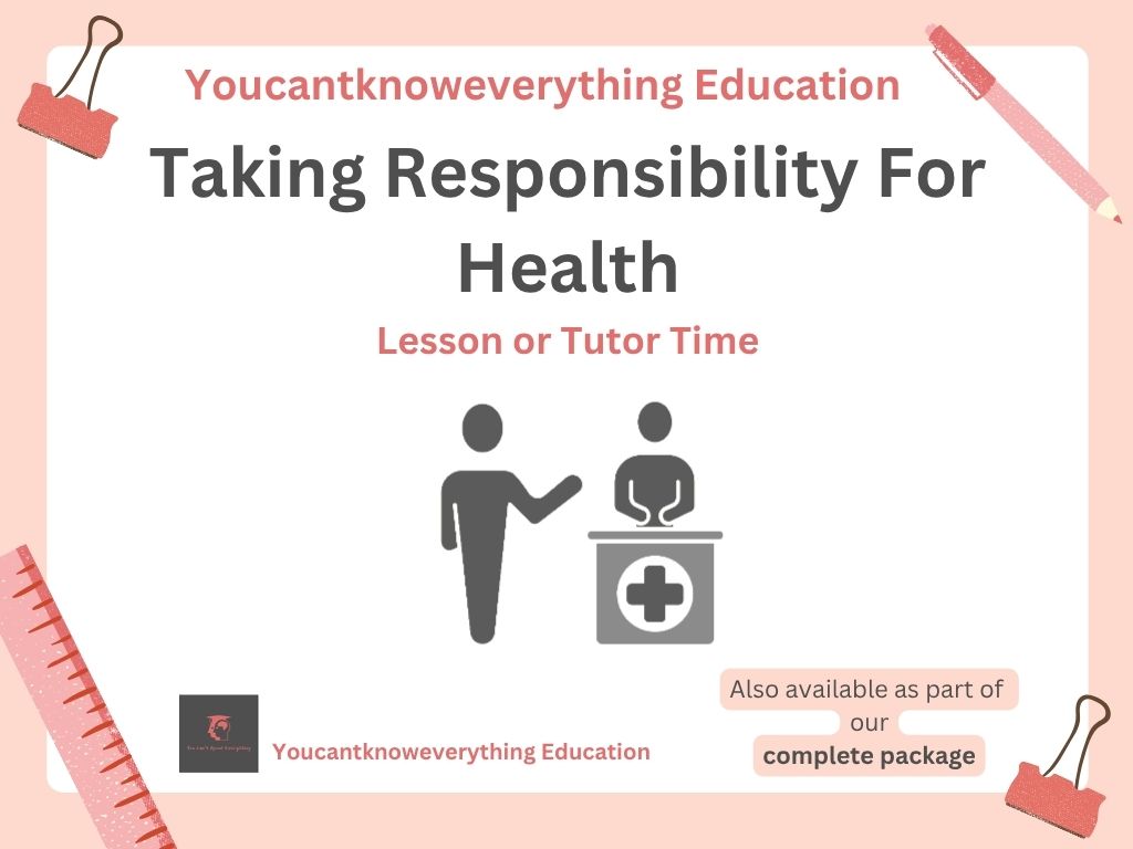 Taking responsibility for health and screening PSHE resource for the new 2026 RSHE government guidance in lesson or tutor time format which is ideal for KS3 or KS4.