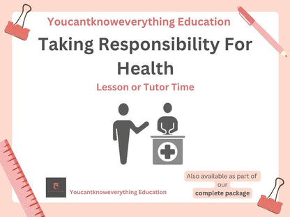 Taking responsibility for health and screening PSHE resource for the new 2026 RSHE government guidance in lesson or tutor time format which is ideal for KS3 or KS4.