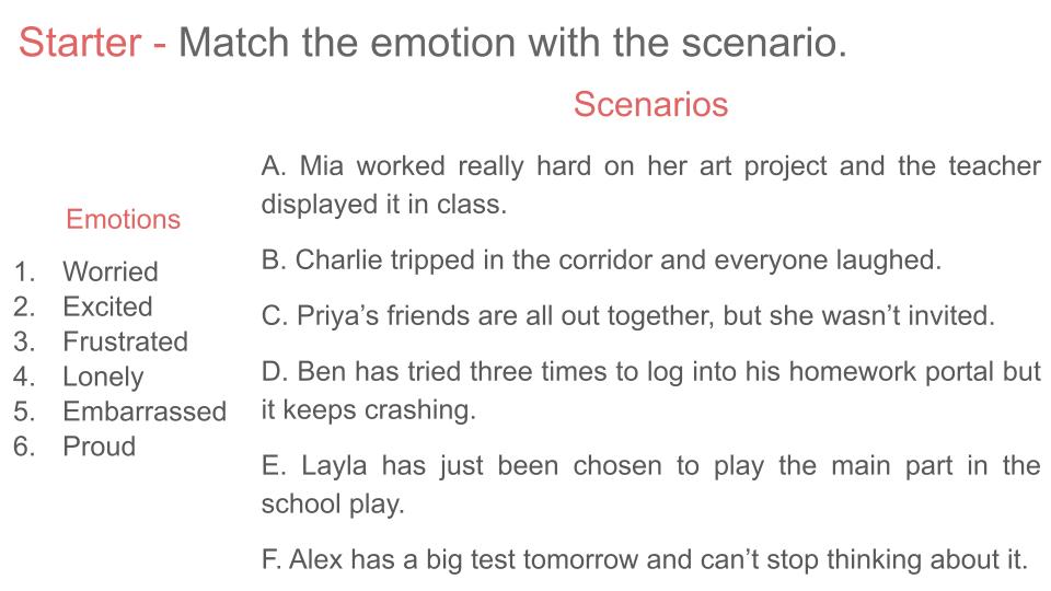 Talking about emotions mental health pshe lesson tutor time workbook resource.