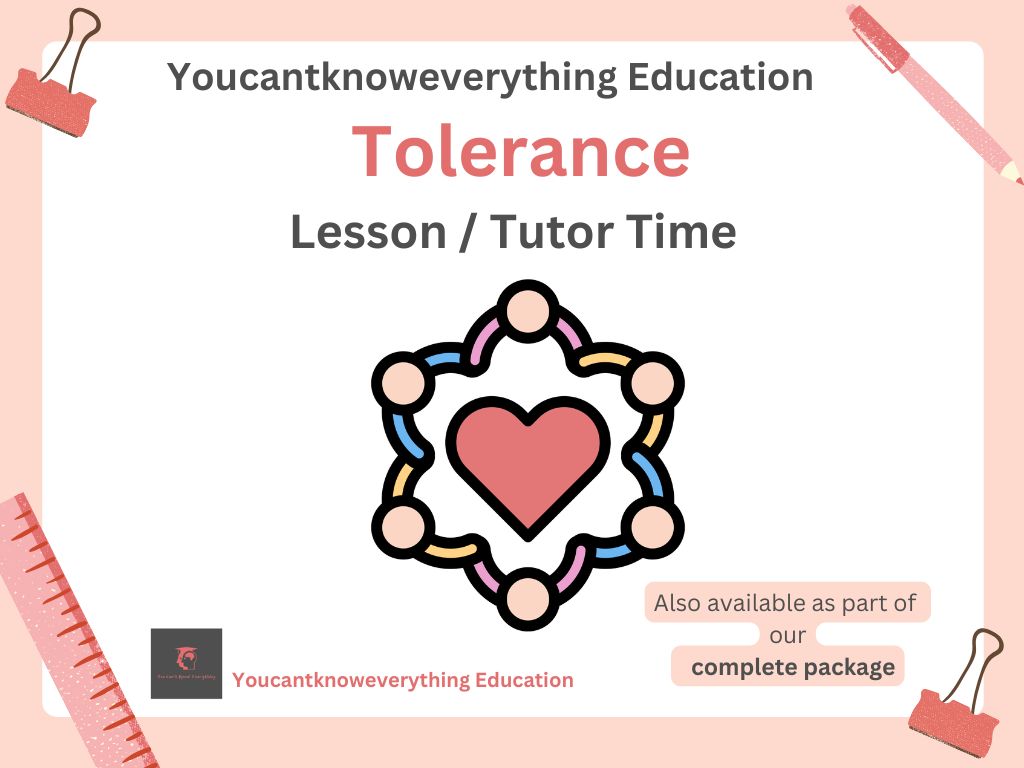 Tolerance lesson or tutor time PSHE resource meeting the 2026 RSHE government guidance.