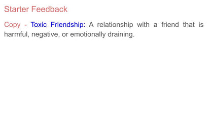 Toxic Friendship