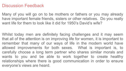 Traditional vs Modern Masculinity PSHE Lesson
