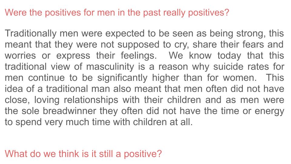 Traditional vs Modern Masculinity PSHE Lesson