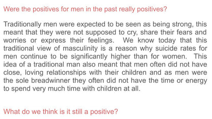 Traditional vs Modern Masculinity PSHE Lesson