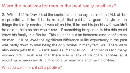Traditional vs Modern Masculinity PSHE Lesson