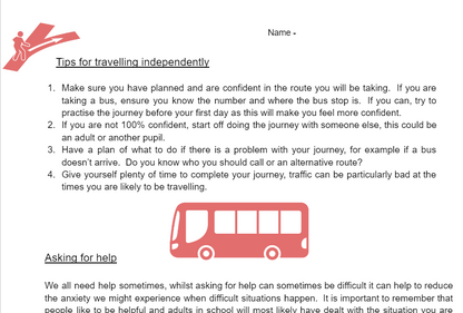 Transition to Secondary School Booklet