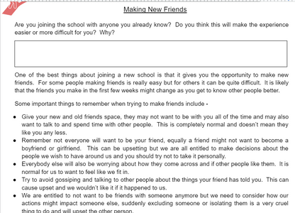 Transition to Secondary School Booklet