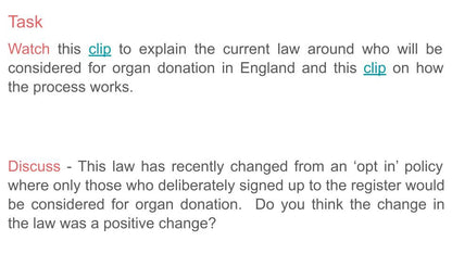 Organ and Blood Donation Tutorial