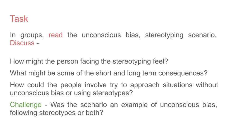 Unconscious Bias & Stereotyping