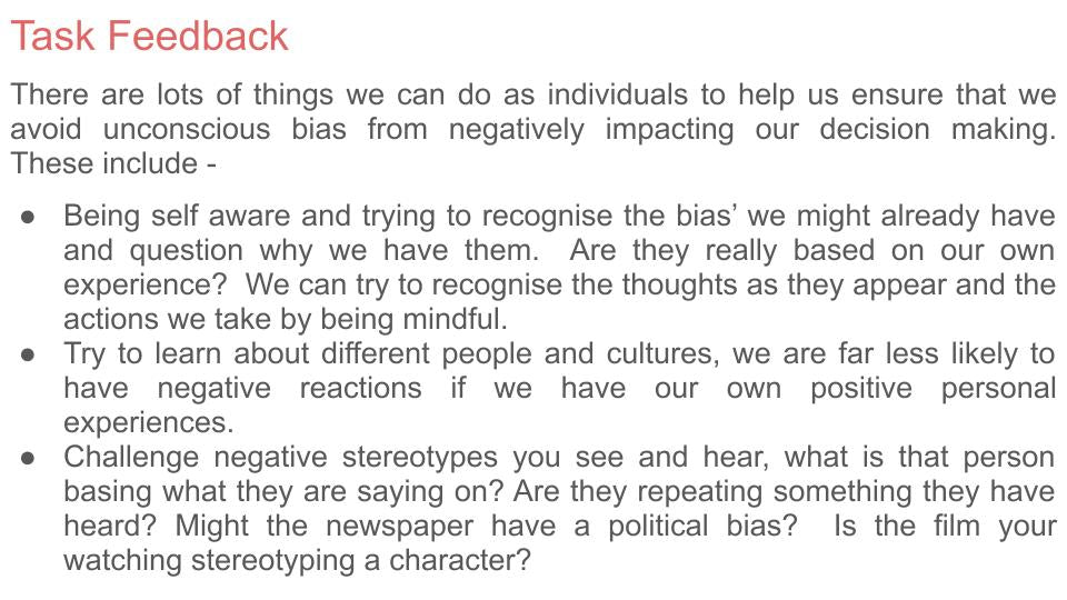 Unconscious Bias & Stereotyping