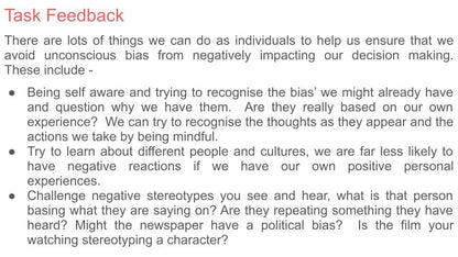 Unconscious Bias & Stereotyping