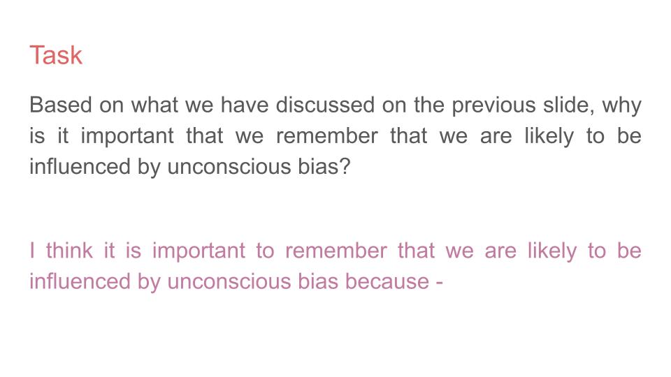 Unconscious Bias & Stereotyping