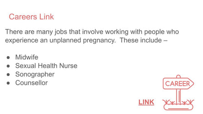 Unplanned pregnancy PSHE lesson or tutor time resource available from Youcantknoweverything Education.  Careers slide