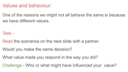 Values and Influences Lesson