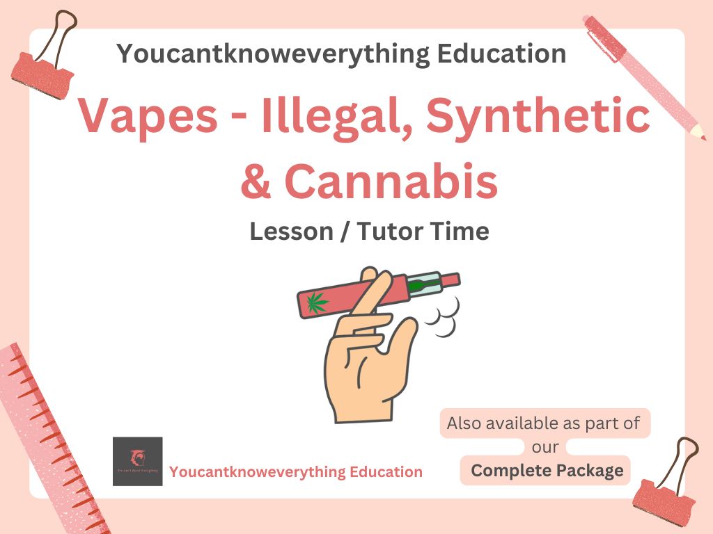 vapes illegal synthetic cannabis pshe lesson tutor time resource secondary