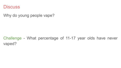 Vaping Lesson, Tutorial or Display