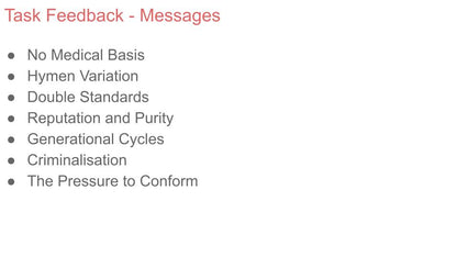 Virginity Testing and Hymenoplasty PSHE Lesson