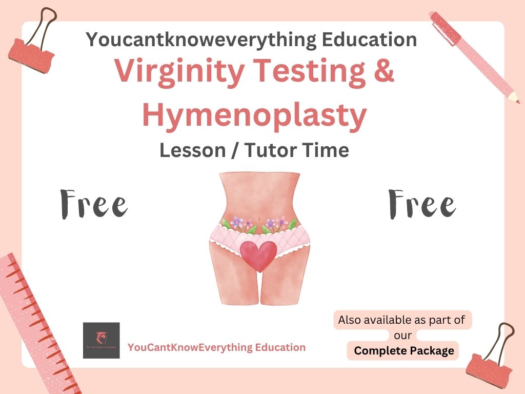 Virginity testing and hymenoplasty secondary KS4 PSHE resource meeting the 2026 RSHE guidance. Available in lesson or tutor / form time format. 