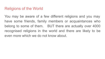 World religions day 2026 tutor time assembly resource