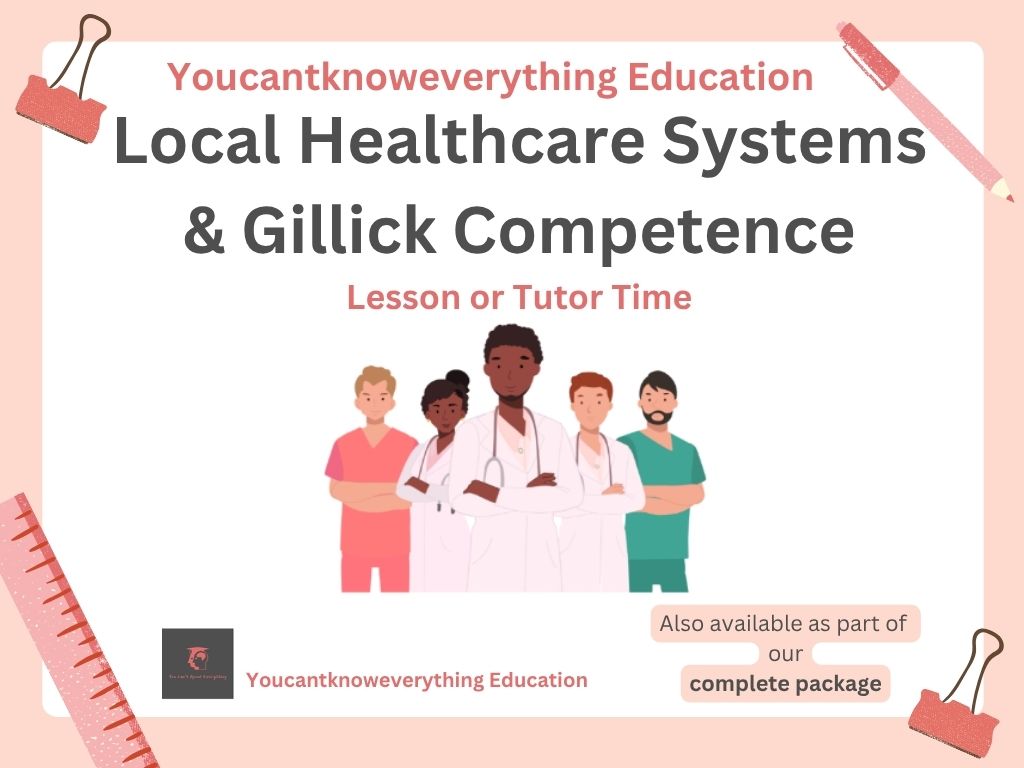 Local Healthcare Systems and Gillick Competence PSHE resource for the new 2026 RSHE government guidance in lesson or tutor time format which is ideal for KS3 or KS4.